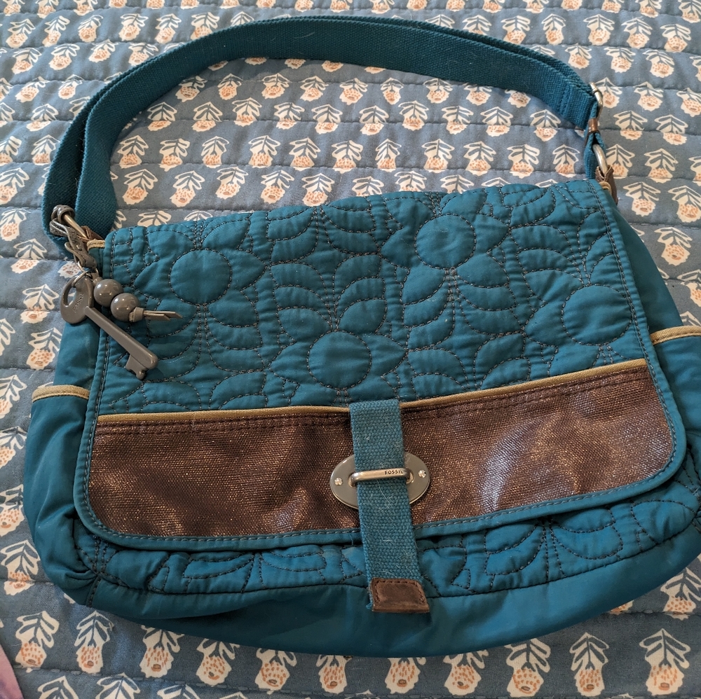 Fossil Keeper Crossbody Messenger Bag
